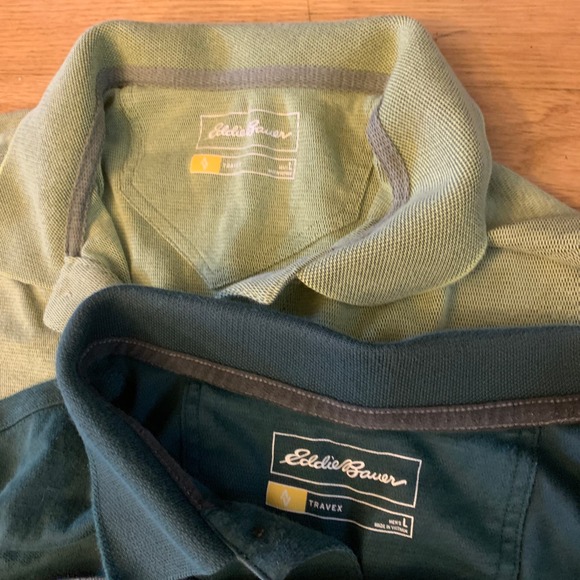 Eddie Bauer Travex Polo Shirt Mens L Lot of 5 Green Red Orange Short Sleeve - Picture 14 of 15